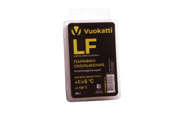 Парафин Vuokatti LF +1°С/+5°С Для всех типов снега 60г 600_380