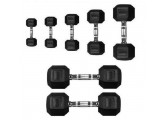 Гантель 17,5кг Perform Better Rubber Encased Hex Dumbbells 4137-17,5\BK-17-00