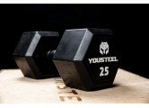 Гантель обрезиненная YouSteel HEX DB 40 кг