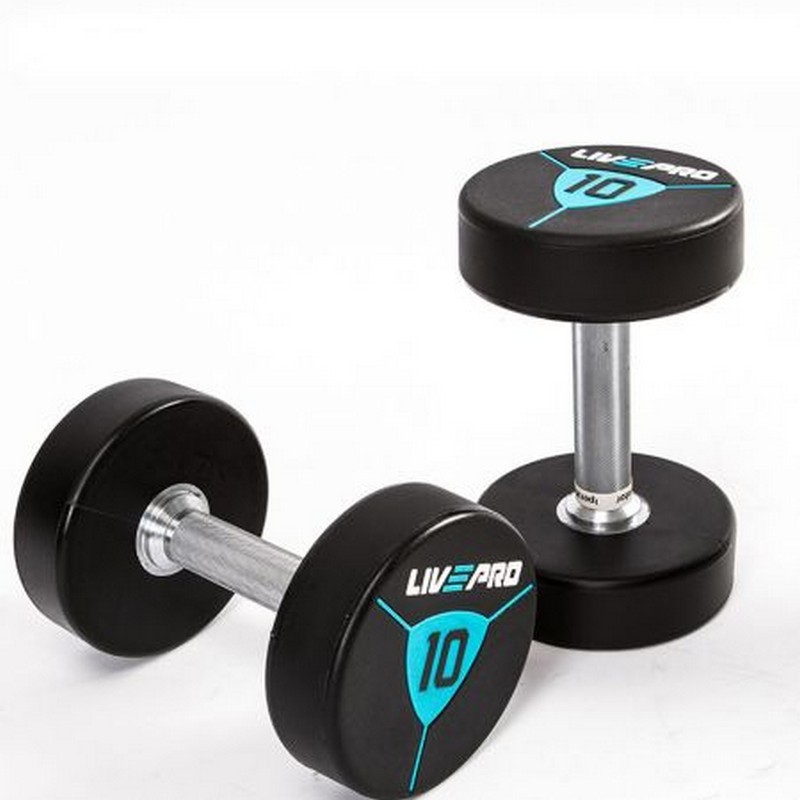 Гантели в уретане 24 кг Live Pro Premium Urethane Dumbbells LP8000-24 800_800