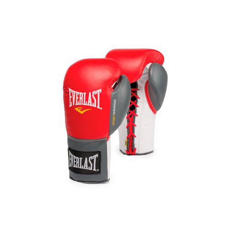 Перчатки тренировочные Everlast Powerlock 16 oz красный/серый 2200756 800_800