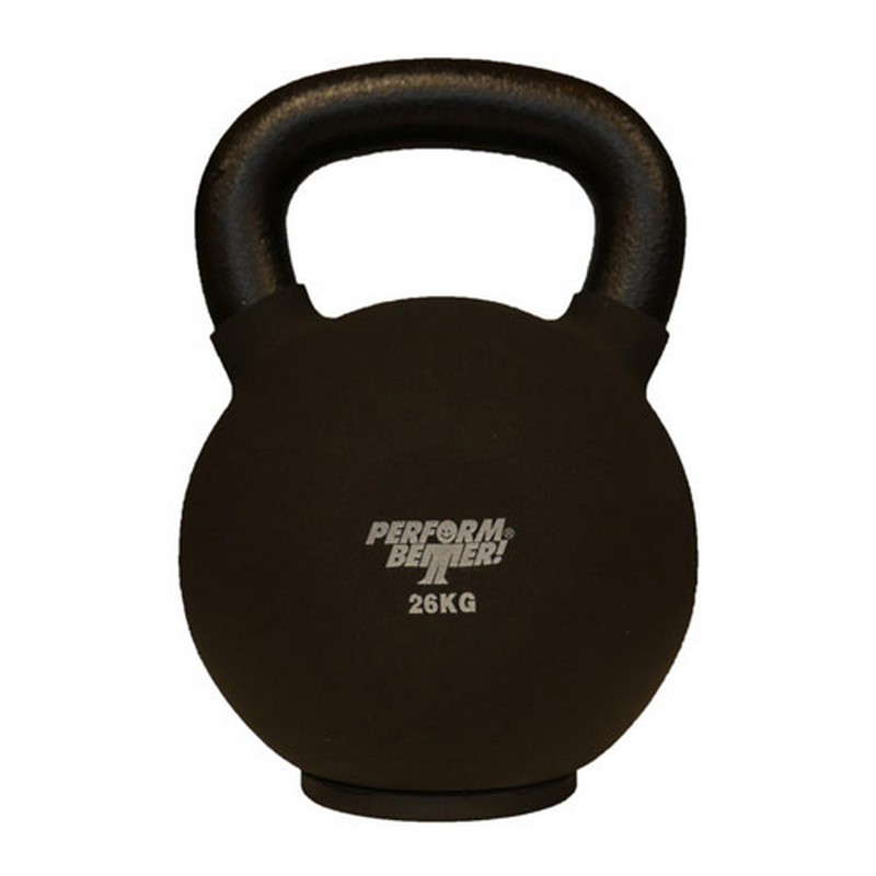 Обрезиненная гиря 24 кг Perform Better Neoprene Kettlebell 8942 черный 800_800