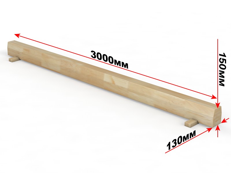 Бревно гимнастическое напольное L=3,5 м Glav 04.10.02-3,5 800_600